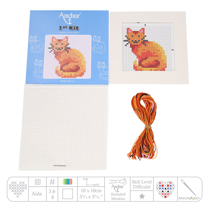 1st Kit: Cat Starter Cross Stitch Kit