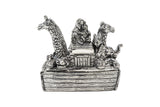 Noah's Ark Pewter Pin Cushion and Box