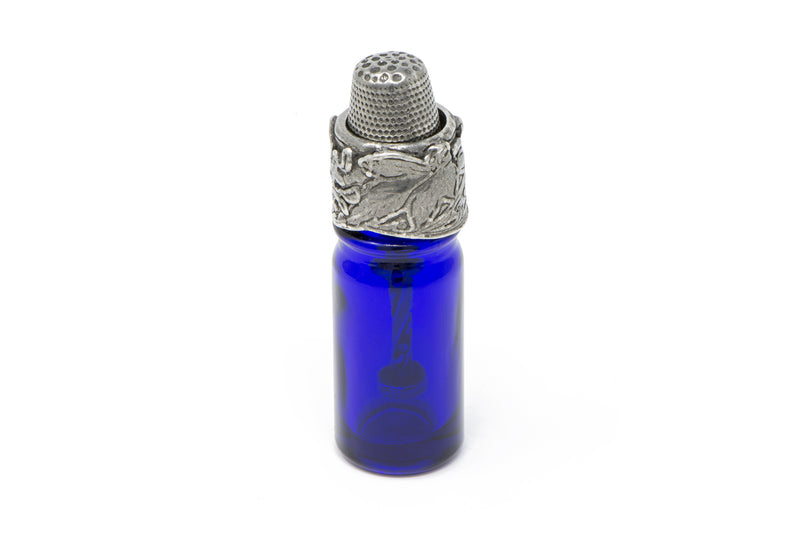 Prussian Blue glass container