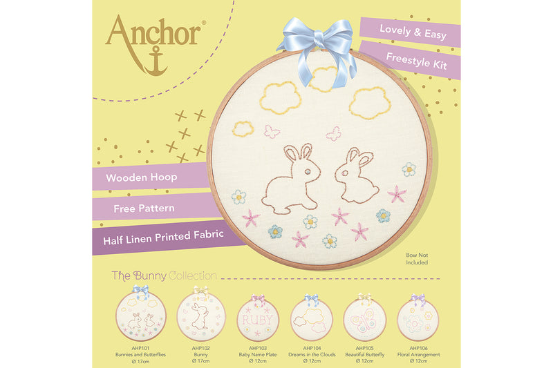 Bunnies and Butterflies Embroidery Hoop Kit Packaging