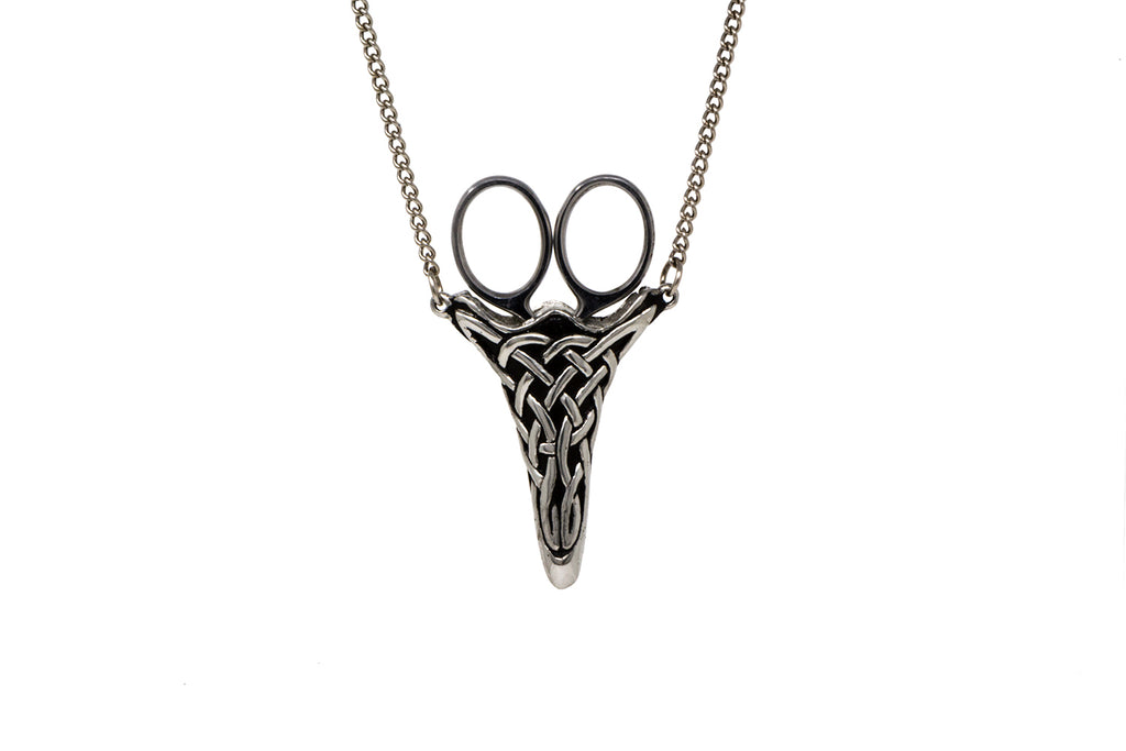 A E Williams Celtic Knot Pewter Chatelaine
