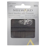 25 Hand Sewing Needles with Threader