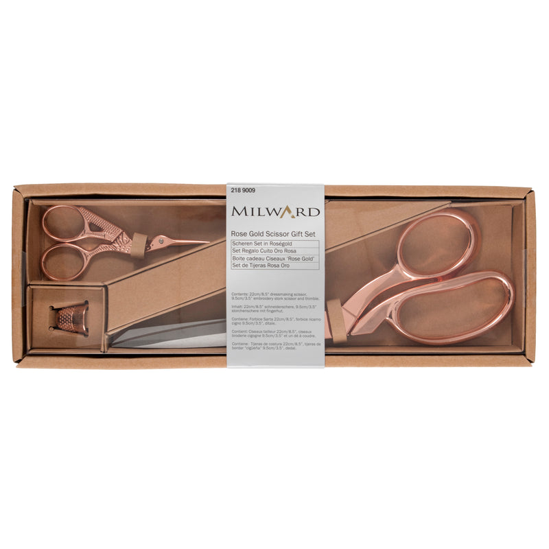 Milward Dressmaking Scissor Gift Set in Rose Gold