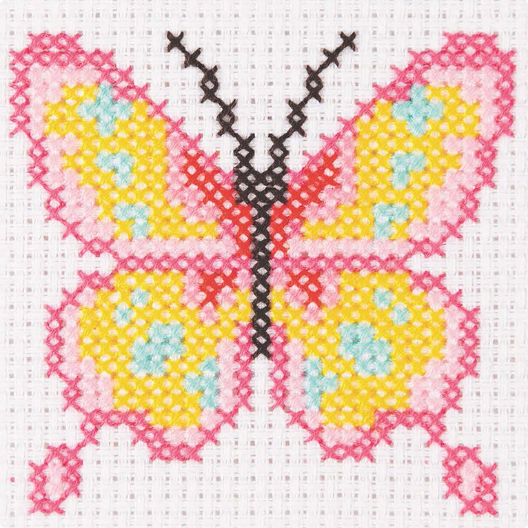 1st Kit: Butterfly Starter Cross Stitch Kit Finished