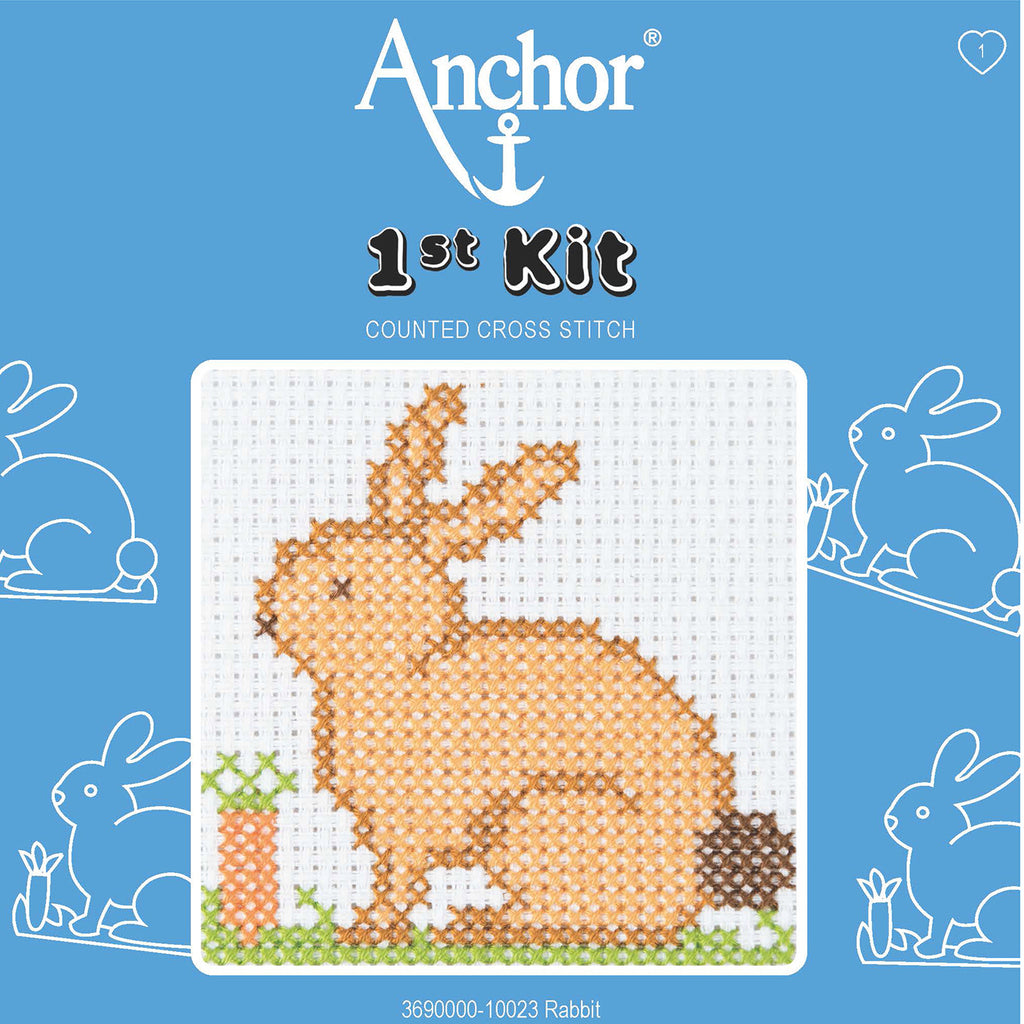 Anchor 1st Kit: Rabbit Starter Cross Stitch Kit Packaging