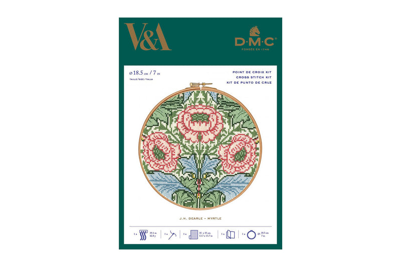 DMC J.H. Dearle Myrtle Cross Stitch Kit Packaging