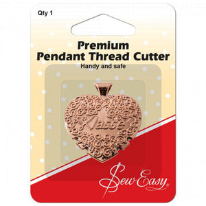 Sew Easy Rose Gold Heart Thread Cutter Pendant Packaging