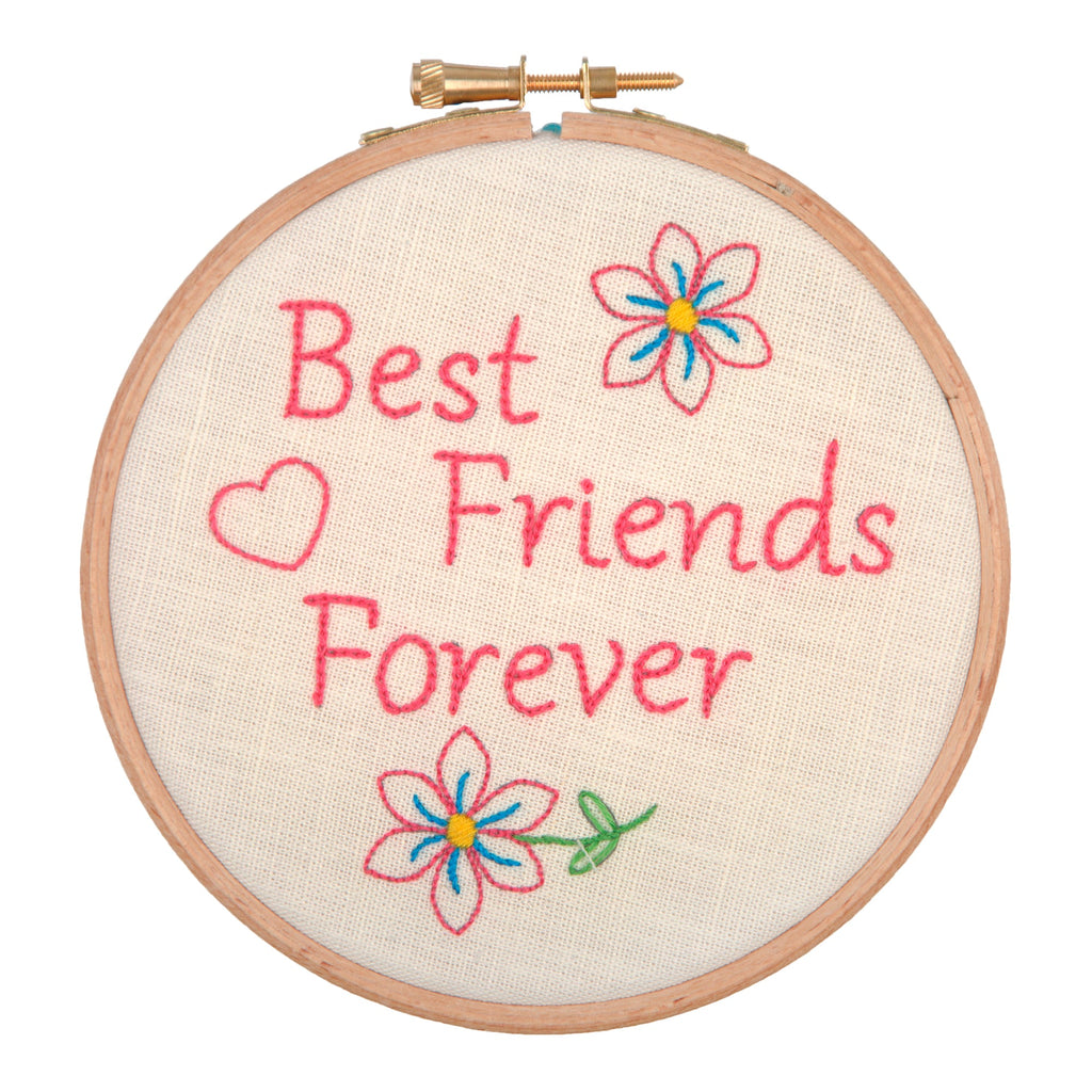 Best Friends Forever Embroidery Hoop Kit