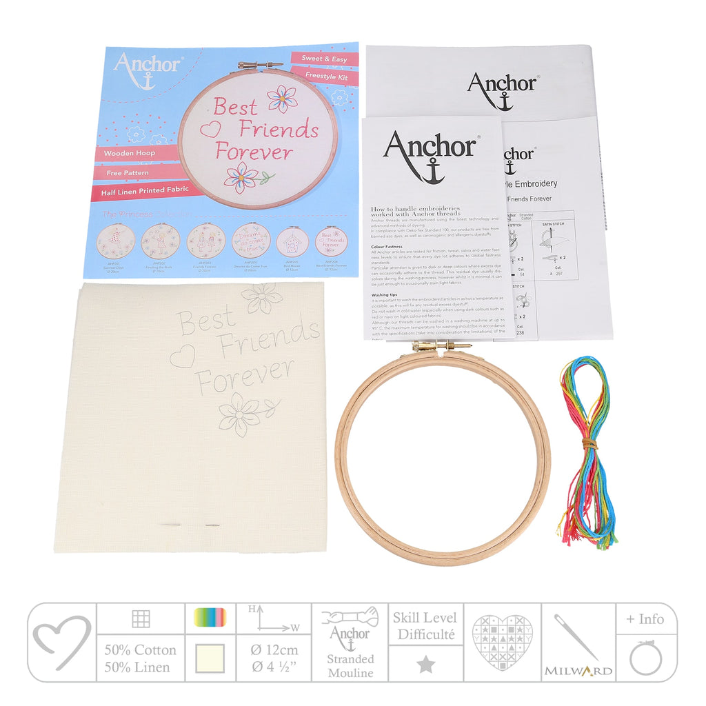 Best Friends Forever Embroidery Hoop Kit