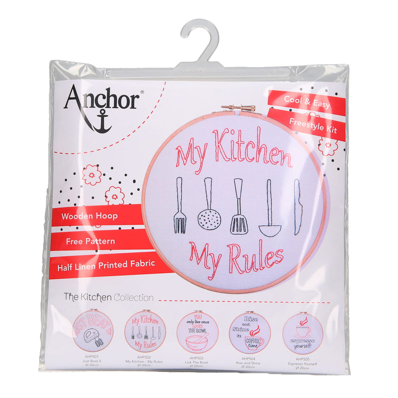 My Kitchen My Rules Embroidery Hoop Kit