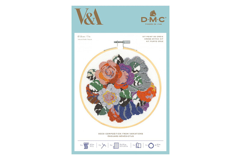 DMC Floral Decoration Cross Stitch Kit Packaging