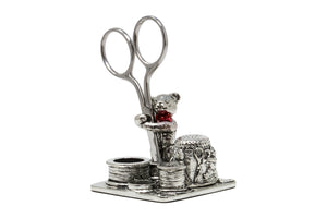 A E Williams Teddy Pewter Sewing Station